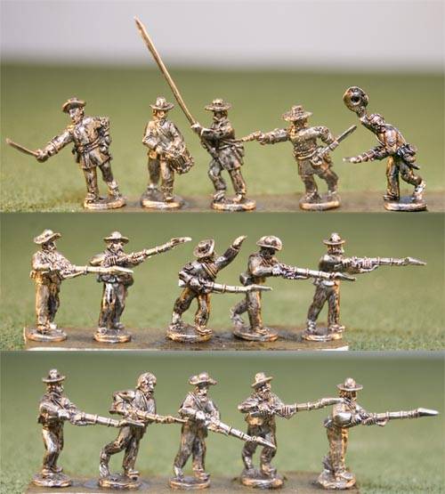 Confederate Infantry Charging/Light Equipment/Level Muskets with Command
